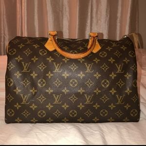 VINTAGE LOUIS VUITTON MONOGRAM SPEEDY 35